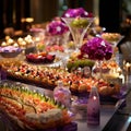 Extravagant Reception Buffet: Culinary Creations as Visual Art