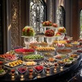 Extravagant Reception Buffet: Culinary Creations as Visual Art