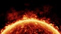 Extrem Close up of the Sun burning brightly