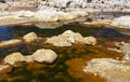 Extreme acidic river Tinto in Niebla, Spain