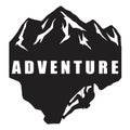 Extreme Adventure Climbing Logo Black and White Royalty Free Stock Photo