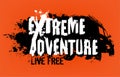 Extreme Adventure Lettering Royalty Free Stock Photo