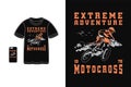 Extreme adventure motocross t shirt design silhouette retro vintage style