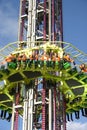 extreme attraction.Thrilling Drop Tower Ride in Hyde Park, London Royalty Free Stock Photo