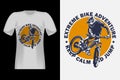 Extreme Bike Adventure Silhouette Vintage T-Shirt Design