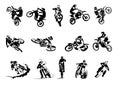 Extreme bike big vector set 14x, motocross