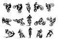 Extreme bike big vector set 14x, motocross