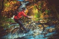 Extreme Bike River Crossing