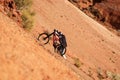 Extreme biker uphill Royalty Free Stock Photo