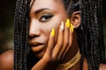 Beauty portrait of sensual african woman. Royalty Free Stock Photo
