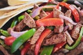 Extreme Close up of Beef Steak Fajita Mix