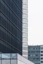 Extreme close up building windows. Isolated vertical view Royalty Free Stock Photo