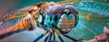 extreme close-up of dragonfly Royalty Free Stock Photo