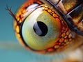 Extreme close-up of a dragonfly eye, showing the intricate pattern and colors Royalty Free Stock Photo