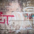 Extreme close up of graffiti on concrete wall Royalty Free Stock Photo