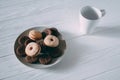 Extreme close-up image of chocolate chips cookies Royalty Free Stock Photo