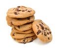 Extreme close-up image of chocolate chips cookies Royalty Free Stock Photo