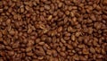 Extreme close up and panorama of tasty and organic Ethiopia sidamo coffee beans