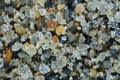 Extreme close-up of the sand grains