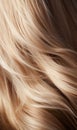 Extreme close-up shot of hair texture, with slight curves blonde with highlights