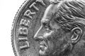 Close up shot of Virginia state quarter coin