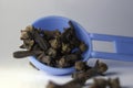 Extreme close up showing pile or collection of rose-apple or clove on white background, also known as laung Royalty Free Stock Photo