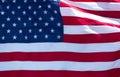 Extreme Close Up of the Stars and Stripes of an American Flag Royalty Free Stock Photo