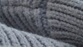Thick gray wool knitted sweater