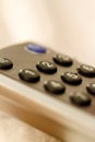 Extreme close up view of television remote