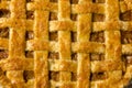 Extreme closeup apple pie