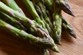 Extreme closeup of asparagus tips at an angle Royalty Free Stock Photo