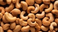 Extreme Closeup of Cashews: Highly Detailed Minimal Style Overhead View AI Generated
