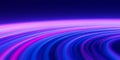 Extreme closeup of circular data light speed flow. Abstract round digital data stream of quantum computing. Cyberspace