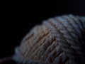 Extreme closeup of cotton thread roll Royalty Free Stock Photo