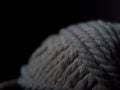 Extreme closeup of cotton thread roll Royalty Free Stock Photo