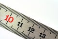 extreme closeup folding ruler scale scale digits Royalty Free Stock Photo