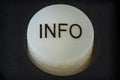 Extreme closeup of a info button on a remote Royalty Free Stock Photo