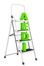 Extreme Closeup Ladder with Idea Sign