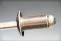 extreme closeup metal blind rivet pull pin Royalty Free Stock Photo