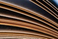 Extreme closeup of an old book pages Royalty Free Stock Photo