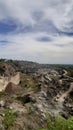 extreme cycling arena from the top of the hill Royalty Free Stock Photo