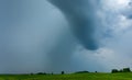 Thunder lightning storm clouds with lot of ligtning bolts Royalty Free Stock Photo