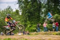 Extreme enduro MOTO SPORT Rider in the action