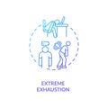 Extreme exhaustion concept icon