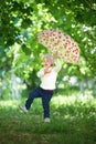 Extreme flying for the little child Royalty Free Stock Photo