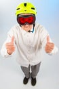 Extreme grannie showing thumbs up Royalty Free Stock Photo