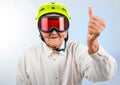 Extreme grannie showing thumbs up Royalty Free Stock Photo