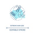 Extreme hair loss concept icon Royalty Free Stock Photo