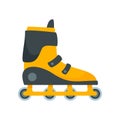 Extreme inline skates icon, flat style