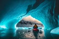 extreme journey to ice cave by boat winter kayaking in antarctica